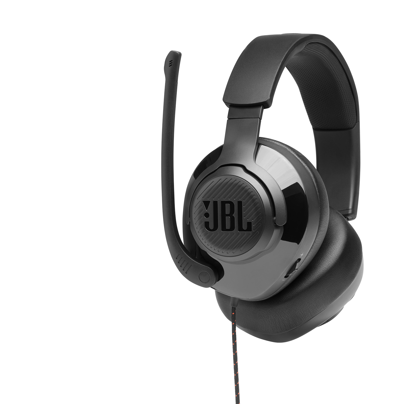 JBL Quantum 300 - Black - Hybrid wired over-ear PC gaming headset with flip-up mic - Detailshot 4